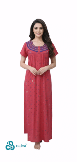 EMBROIDERY NIGHTY LARGE CHEST