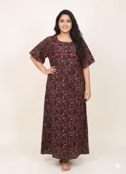 3 BUTTON  PLUS SIZE NIGHTY