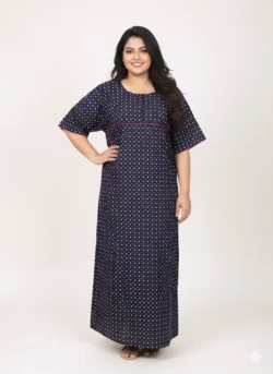 3 BUTTON  PLUS SIZE NIGHTY