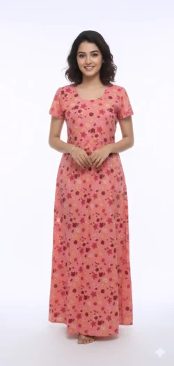 60 LENGTH FROCK NIGHTY - XXL (60 Length)