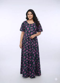 Pluse Size 60 Length Frock Nighty