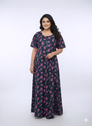 Pluse Size 60 Length Frock Nighty