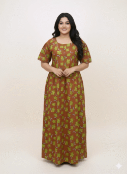 Pluse Size 60 Length Frock Nighty