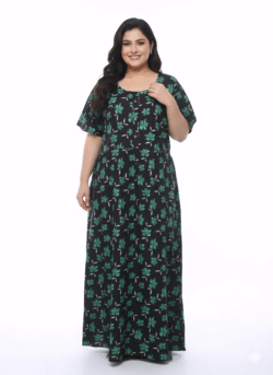 Pluse Size 60 Length Frock Nighty
