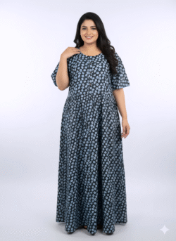 Pluse Size 60 Length Frock Nighty