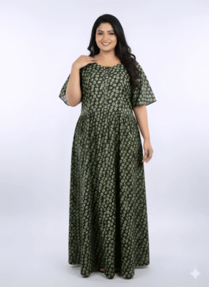 Pluse Size 60 Length Frock Nighty