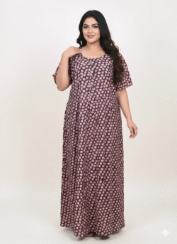 Pluse Size 60 Length Frock Nighty