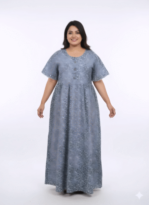 Pluse Size 60 Length Frock Nighty