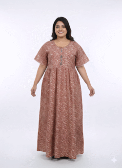 Pluse Size 60 Length Frock Nighty
