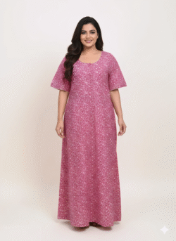 Pluse Size 60 Length Frock Nighty