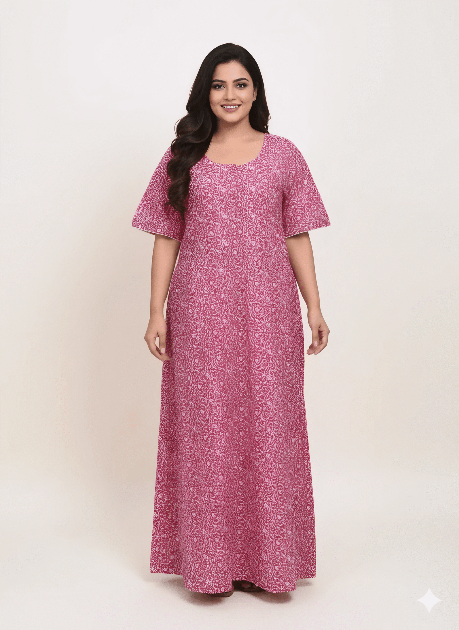 Pluse Size 60 Length Frock Nighty