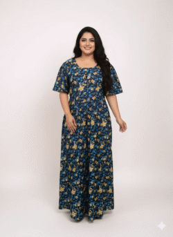 Pluse Size 60 Length Frock Nighty
