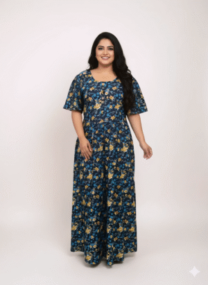 Pluse Size 60 Length Frock Nighty