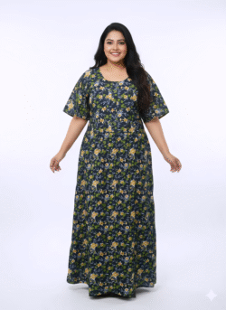 Pluse Size 60 Length Frock Nighty