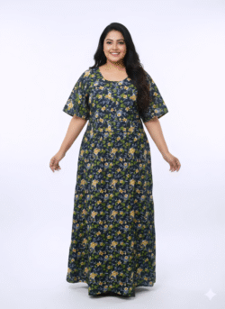 Pluse Size 60 Length Frock Nighty