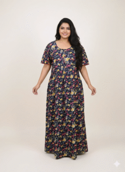 Pluse Size 60 Length Frock Nighty