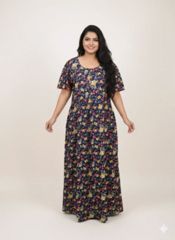 Pluse Size 60 Length Frock Nighty