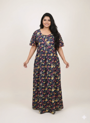Pluse Size 60 Length Frock Nighty