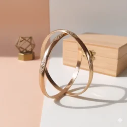 Unpolished Panchaloha Bangle -BG109 - 2.4