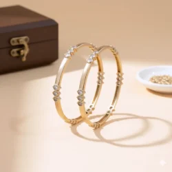 Unpolished Panchaloha Bangle -BG125 - 2.4