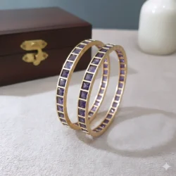 Panchaloha Bangle (Lavender dark) -BG143