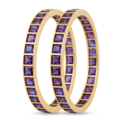 Panchaloha Bangle (Lavender dark) -BG143
