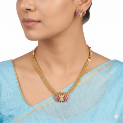 Premium Necklace With Ear Rings-NL35