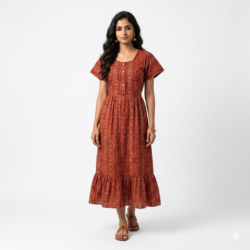 KNEE LENGTH FROCK NIGHTY-KLFR616