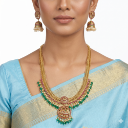 Premium Necklace With Ear Rings-NL68