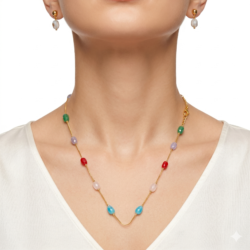 Anti turnish Necklace With  Earrings AN51