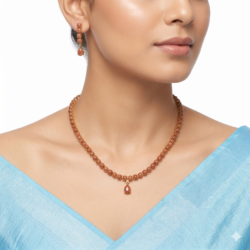 Panchaloham Necklace With Ear Rings-PN15