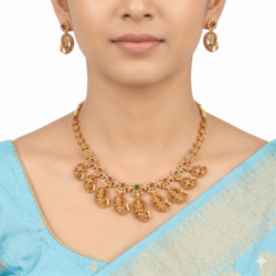 Premium Necklace With Ear Rings-NL41