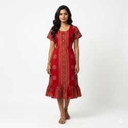 KNEE LENGTH FROCK NIGHTY-KLFR611