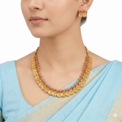 Premium Necklace With Ear Rings-NL24