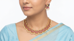 Premium Necklace With Ear Rings-NL34