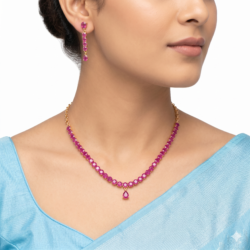 Panchaloham Necklace With Ear Rings-PN11