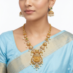 Premium Necklace With Ear Rings-NL66