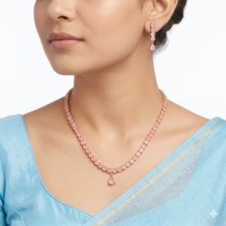 Panchaloham Necklace With Ear Rings-PN19