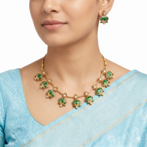 Premium Necklace With Ear Rings-NL22