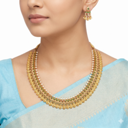 Premium Necklace With Ear Rings-NL36