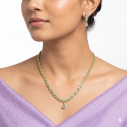 Panchaloham Necklace With Ear Rings-PN16