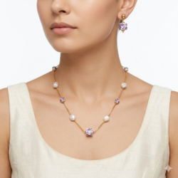 Anti turnish Necklace With Ear Rings AN44