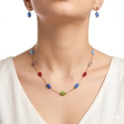 Anti turnish Necklace With  Earrings AN52