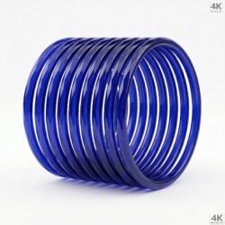 Jelly Bangle Glossy Blue set of 8pcs- JLB9