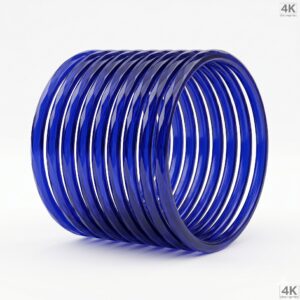 Jelly Bangle Glossy Blue set of 8pcs- JLB9