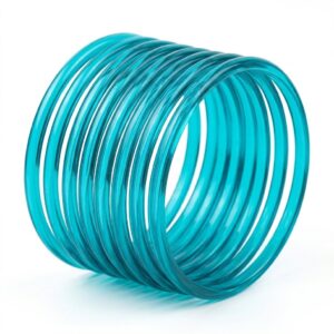 Jelly Bangle Glossy Firoji set of 8pcs- JLB8