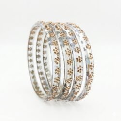Designer Glass Bangles set of 4pcs- GBL11