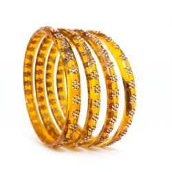 Designer Glass Bangles set of 4pcs- GBL13