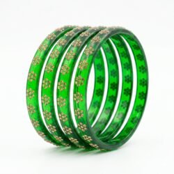 Designer Glass Bangles set of 4pcs- GBL15