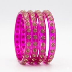 Designer Glass Bangles set of 4pcs- GBL16